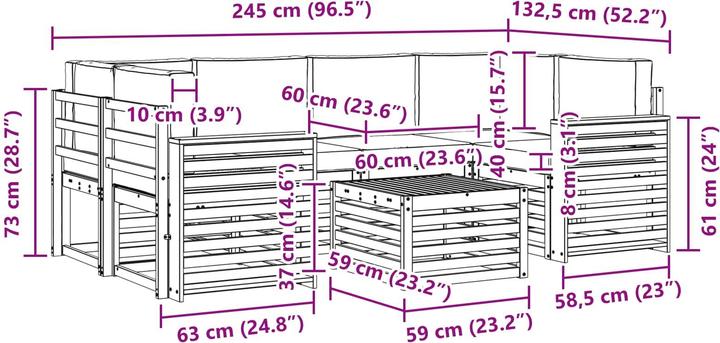 Produktbild vidaXL Outdoor-Sofa