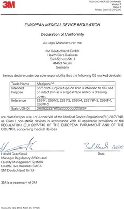 Actual product image 3M Fixation fleece 10 cm x 10m (1 x)