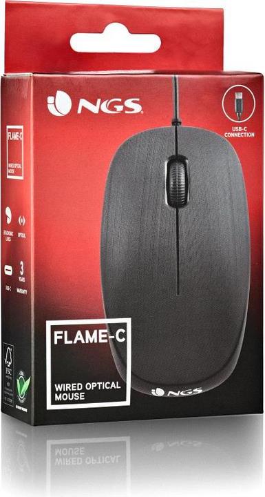 Actual product image NGS Souris Filaire Flame-C (Noir) (Cable)