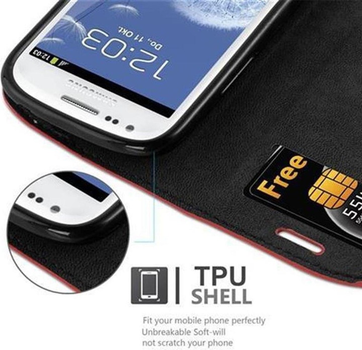 Actual product image Cadorabo Book Invisible Magnet Cover (Samsung Galaxy S3 Mini)