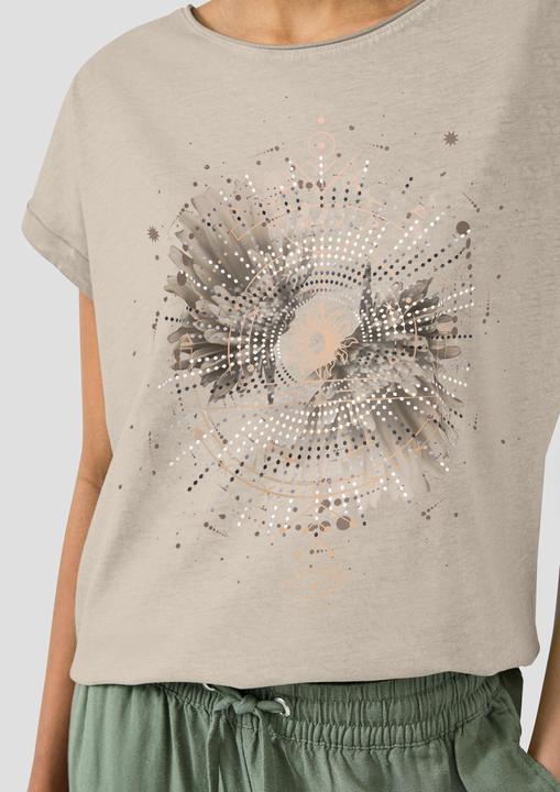 Produktbild s.Oliver T-Shirt Oversize-Shirt mit Frontprint (L)