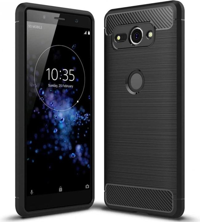 Produktbild Screenguard Sony Xperia XZ2 Compact Hülle Carbon Brushed Soft TPU (Sony Xperia XZ2 Compact)