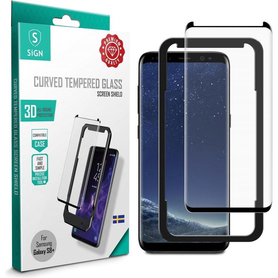 SIGN Samsung Galaxy S8 Plus 3D Screen Protector vetro temperato (Samsung Galaxy S8+), Pellicola protettiva smartphone