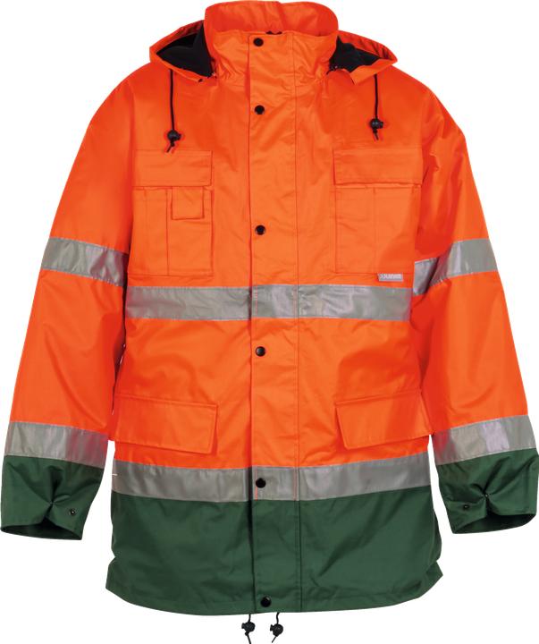 Planam Warnschutz Parka orange/grün M (M)