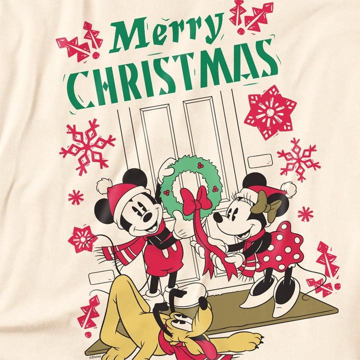 Immagine prodotto Disney Maglietta Natale Topolino e Topolina Corona di Fiori Uomo (XXL)