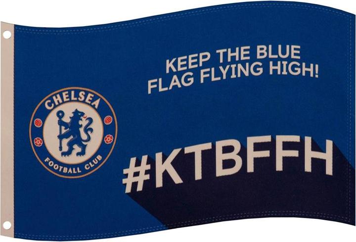 Actual product image Chelsea FC Flag Keep The Blue Flag Flying High Slogan (152 x 91 cm)