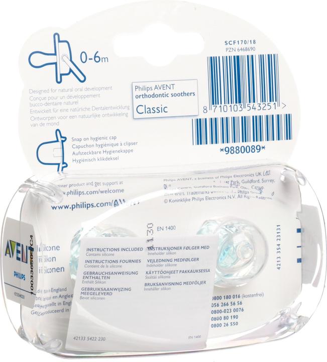 Actual product image Philips Avent Dummy (2 x, up to 6 M.)