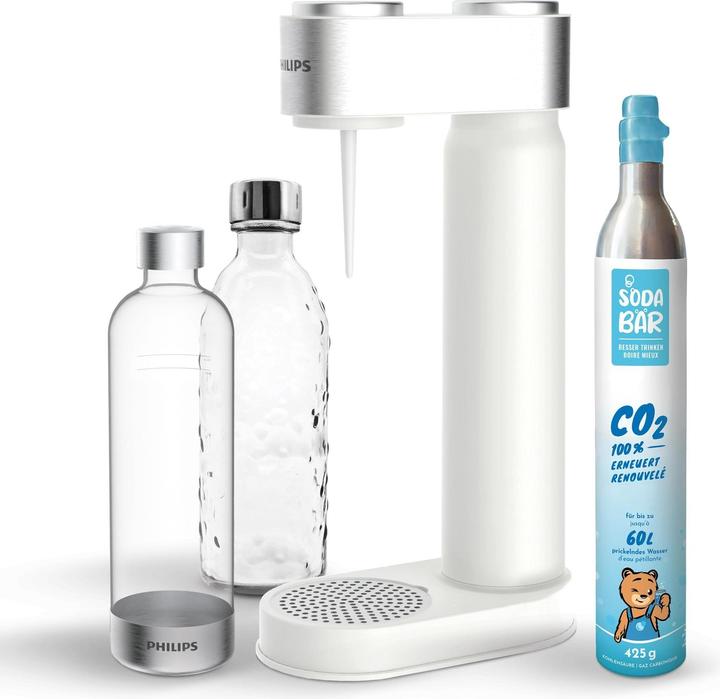 Produktbild SodaBär Wassersprudler Philips GoZero Weiss, Breite: 12.45 cm