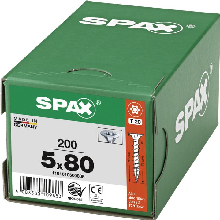 Productafbeelding Spax Verzonken Meerkops T-Star Plus T20 Volledig Van Schroefdraad Voorzien Wirox (200 Schroeven per stuk)