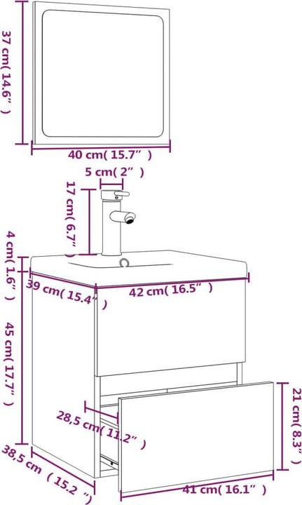 Produktbild vidaXL Badmöbel Set