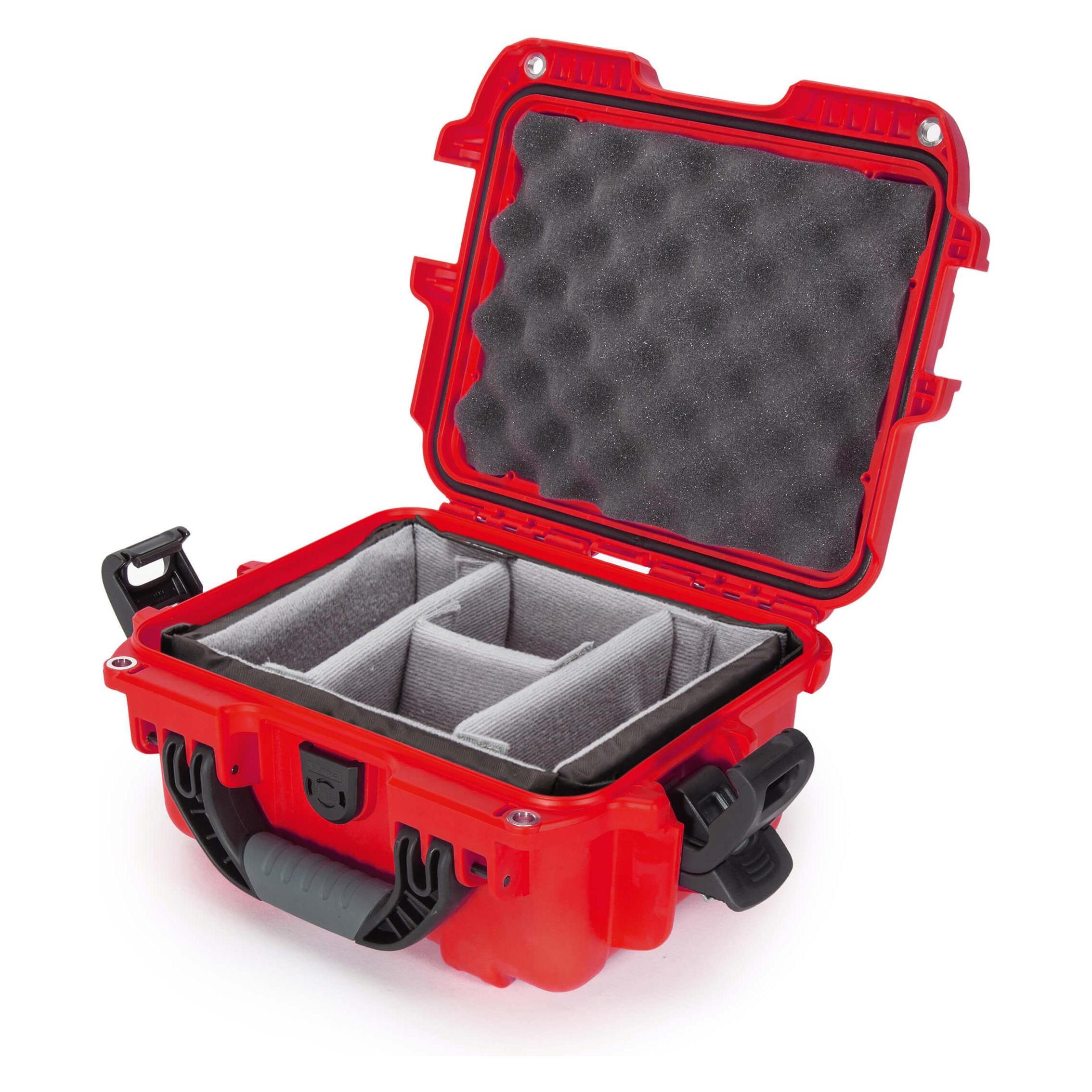 Nanuk Case W/ Padded Divider Red Interior 239x188x140mm, Kameratasche, Rot