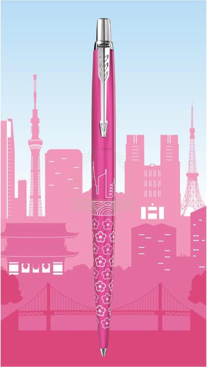 Actual product image Parker Pen Retractable biros JOTTER Tokyo, metallic pink Stroke width: M, stroke colour: blue, barrel made of (1x)
