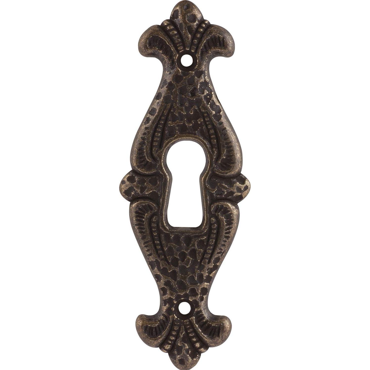 Siro, Schlüsselbrett, Schlüsselschild Faial Breite 25 mm, Höhe 70 mm, ZN altmessing brüniert