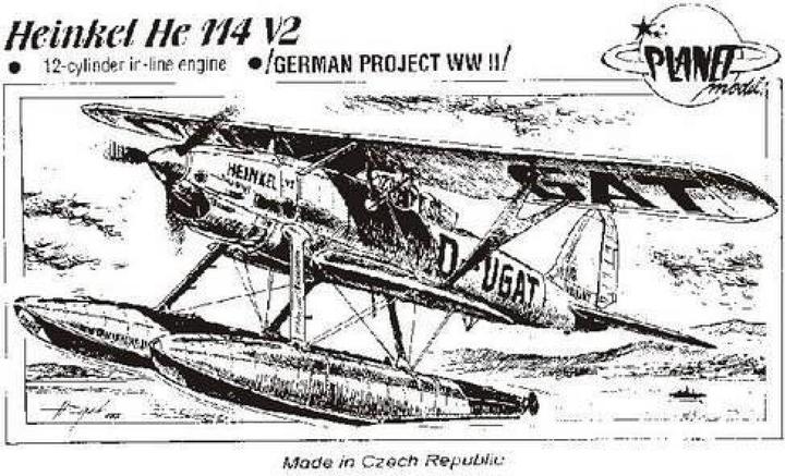 Immagine prodotto Planet Models Heinkel He-114 V2 con motore a 12 cilindri in linea