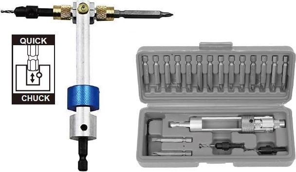 Produktbild ProPlus Schnellwechsel-Bohrer- und Antriebsset 20-teilig