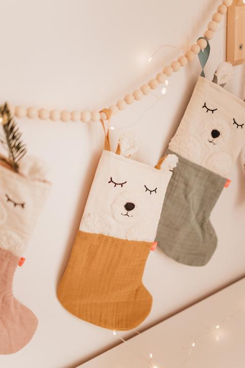 Actual product image Kikadu Santa boot polar bear mint