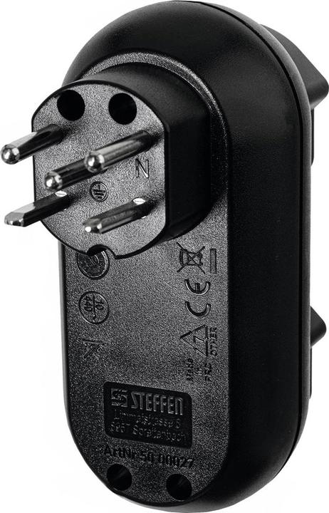 Produktbild Steffen Mehrfachadapter STRONG 2xT15 (400V/10A) sw (Typ 15, 2 x)