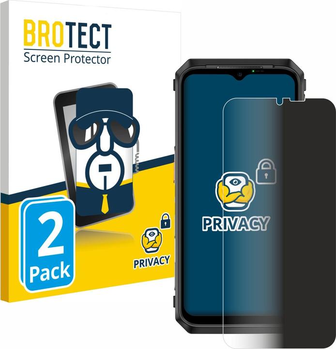 Actual product image BROTECT Anti-spy privacy film Blue light protection film (2 Piece, Ulefone Power Armor 18T)
