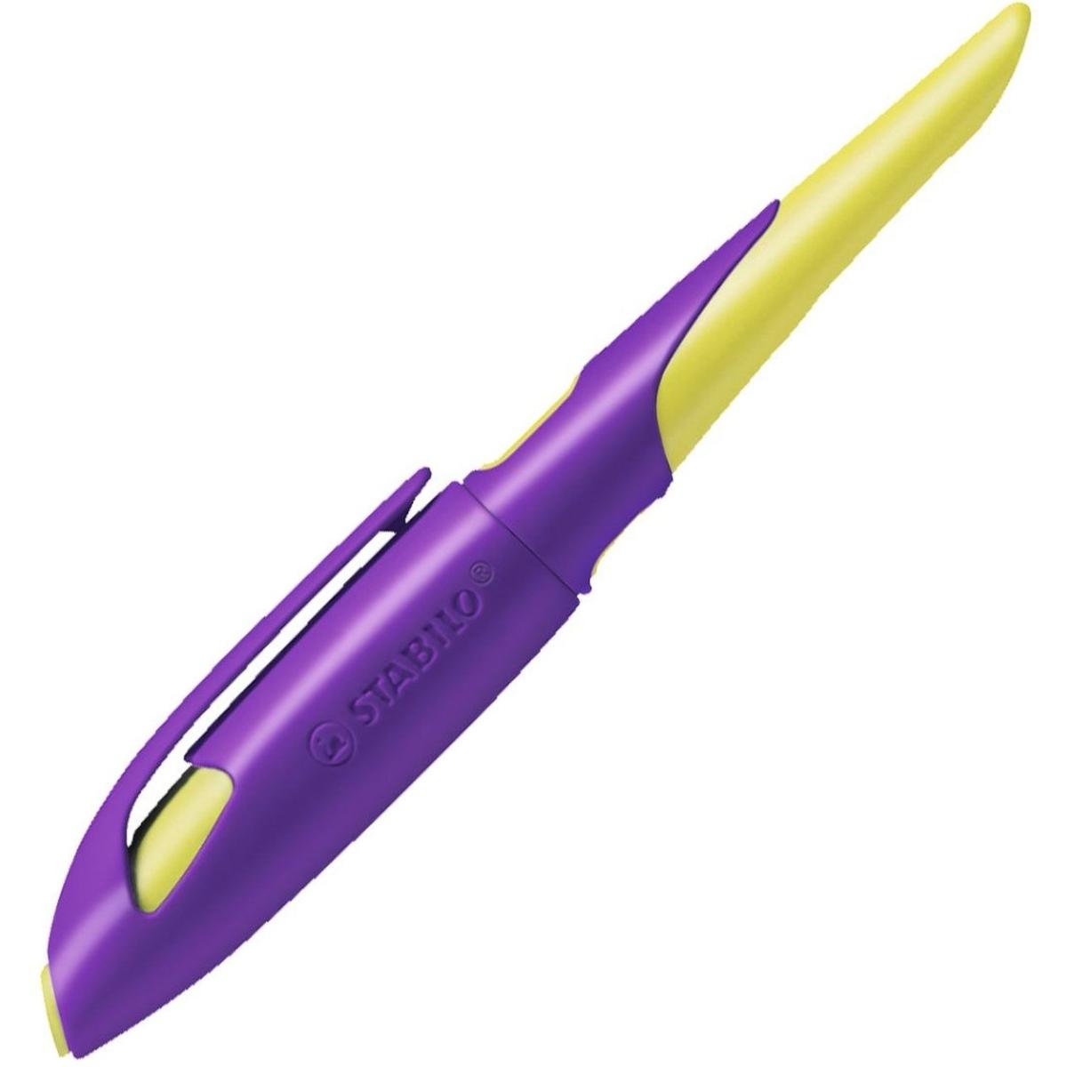 Thumbnail - STABILO, Schreibstifte, Ergonomischer Schulfüller für Rechtshänder mit Anfänger-Feder A - EASYbirdy in violett/gelb (Gel...