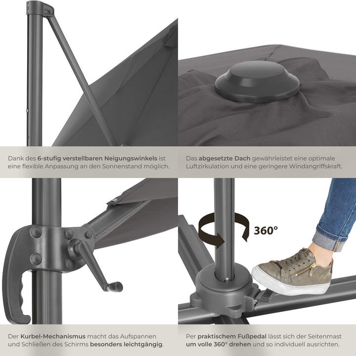 Produktbild tectake Ampelschirm (3 m)