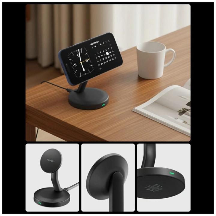 Image du produit Spigen - Wireless Charger Essential EF151MS (ACH10441) - MagSafe, Fast Charge, 15W - Black (15 W)