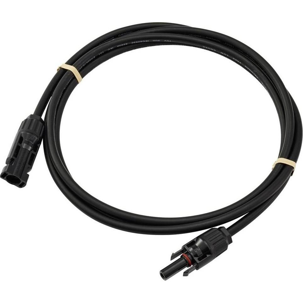 Tru Components, Accessori per generatori di corrente, PV-Solar-Verlängerungskabel, Stecker auf Buchse, Schwarz, 2 m TC-13805748 Schwa (Cavo solare)