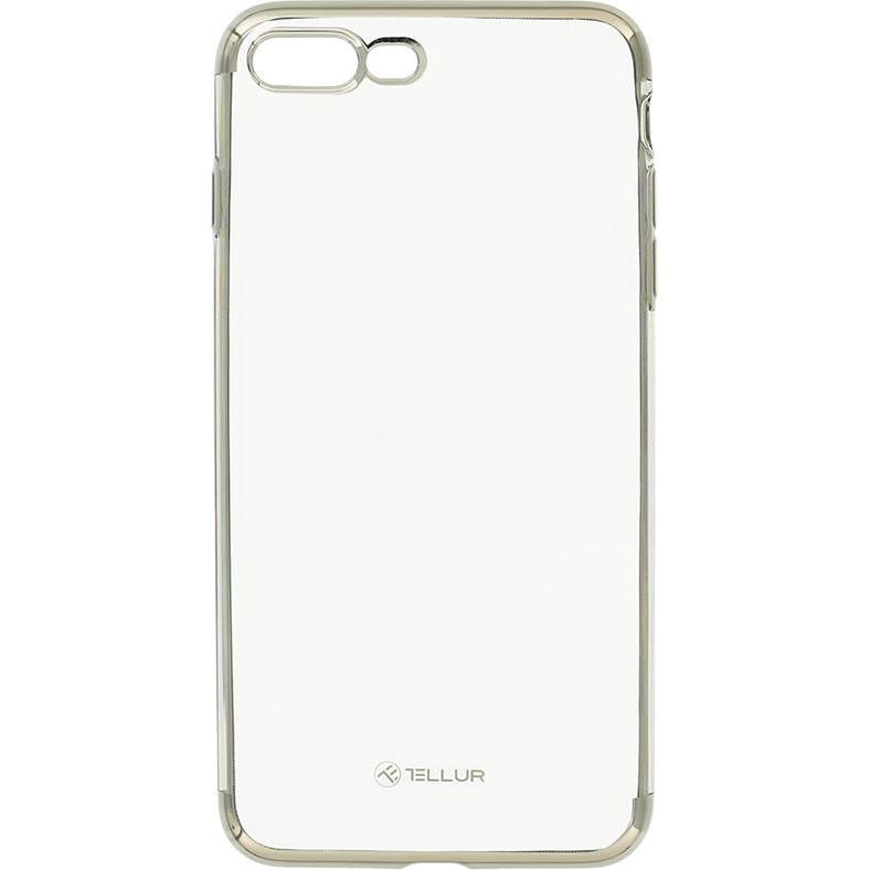 Tellur Cover Silicone Electroplated for iPhone 8 Plus silver (Apple iPhone 8 Plus), Smartphone Hülle, Rot