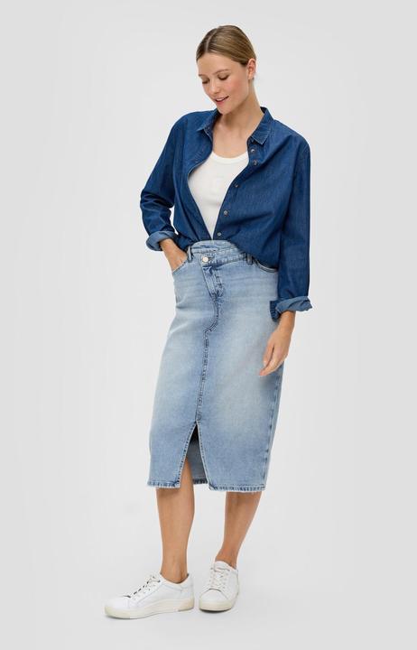 Produktbild s.Oliver Rock Midi-Jeansrock mit Gehschlitz (36)