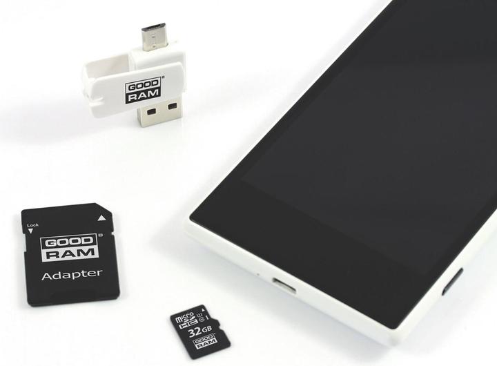 Productafbeelding Goodram M1A4-0320R12 - 32 GB - MicroSD - Klasse 10 - UHS-I - 100 MB/s - 10 MB/s (32 GB, microSD, U1, UHS-I)