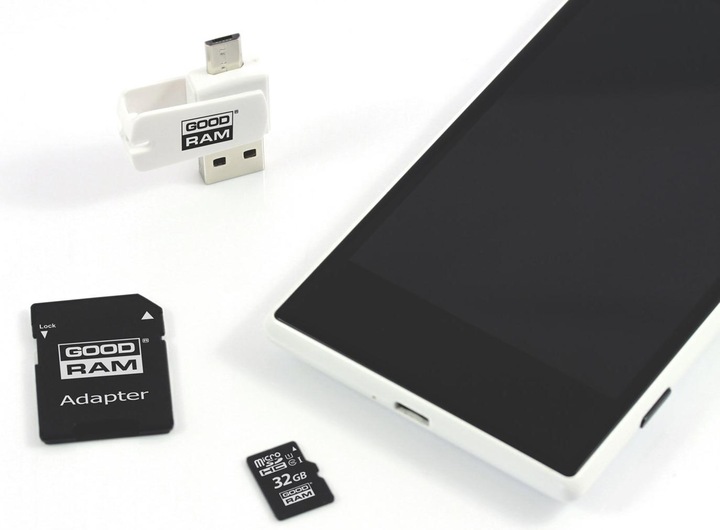 Productafbeelding Goodram M1A4-0320R12 - 32 GB - MicroSD - Klasse 10 - UHS-I - 100 MB/s - 10 MB/s (32 GB, microSD, U1, UHS-I)