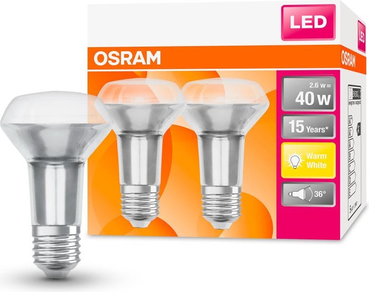 Actual product image Osram Reflector lamps (E14, 2.60 W, 210 lm, 2 x, F)