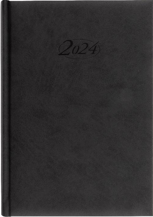 Stylex Boekenkalender 2023 Din A51 Dag/1 Pagina zwart (A5, Duits)