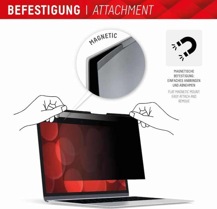 Productafbeelding Displex Privacy Safe, Laptop Blickschutzfilter (13.60", 16 : 10)