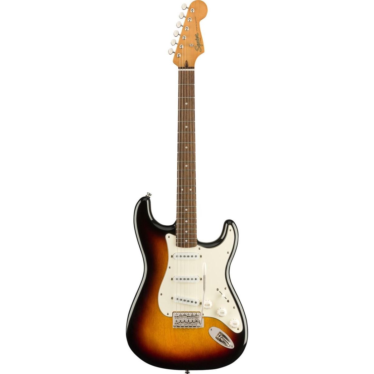 Squier Classic Vibe 60s Stratocaster 3-Tone Sunburst (Chitarra elettrica, Acero (collo), Alloro indiano (tastiera), Nato (corpo)), Chitarra, Marrone
