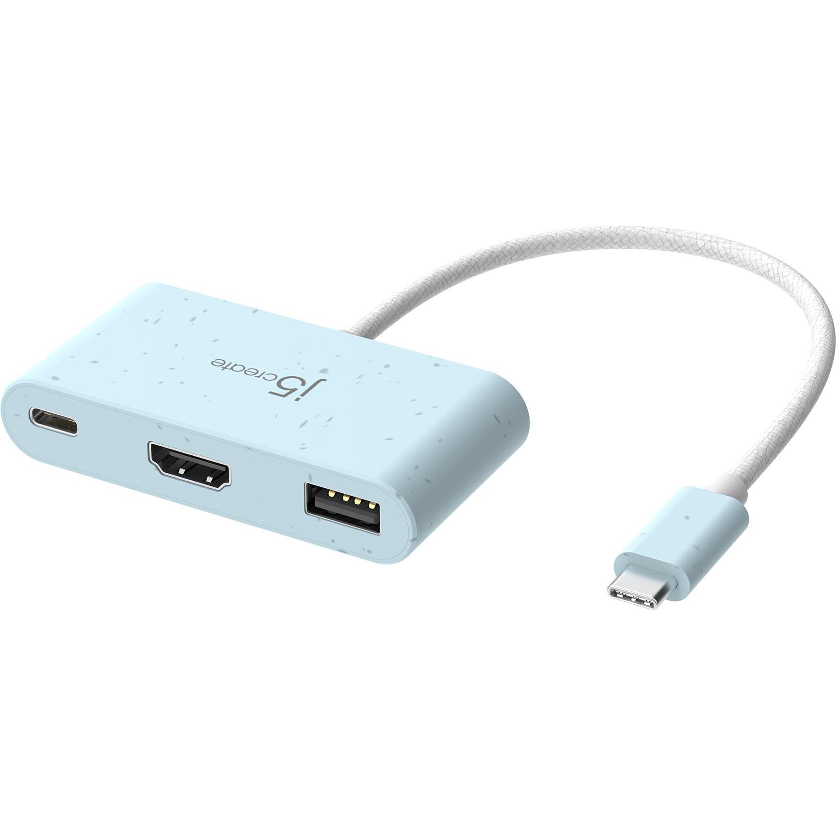 Thumbnail - j5Create JCA379EC-N Umweltfreundlicher USB-C-zu-HDMI™- & USB™-Anschluss Typ A mit Power Delivery (USB-C, 3 Ports), Docki...
