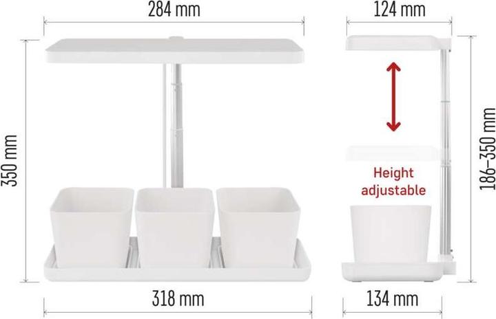 Immagine prodotto Emos Pflanzenlampe LED Vollspektrum, 30 LEDs, für Innenräume, mit Zeitschaltuhr, dimmbar (LED, 5 V)
