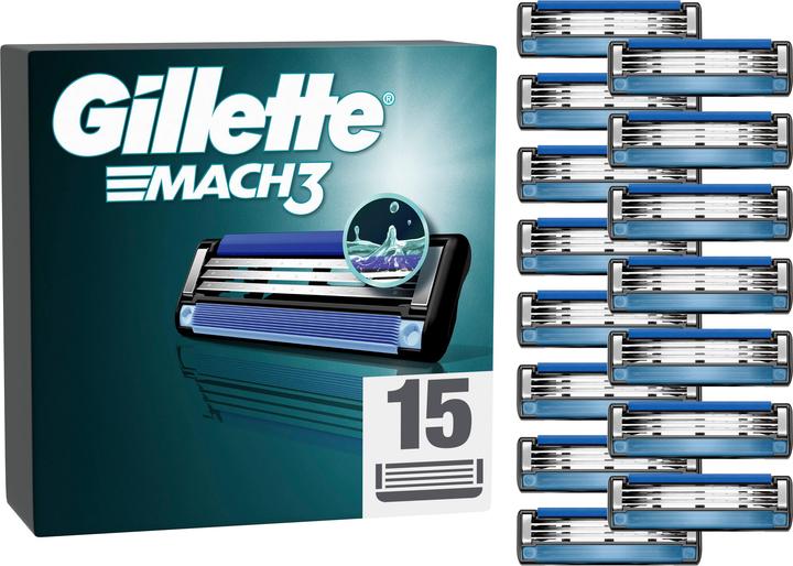 Produktbild Gillette Mach3 Systemklingen 15er + Klingenhülle Ersatzklingen (15 x)