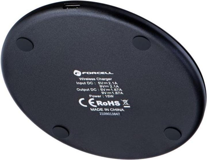 Produktbild Forcell Induktions-Schnellladegerät (5V, 2A) - Schwarz - Blisterpackung (15 W)