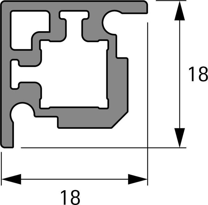 Produktbild Hettich Glas-Eckprofil Cadro