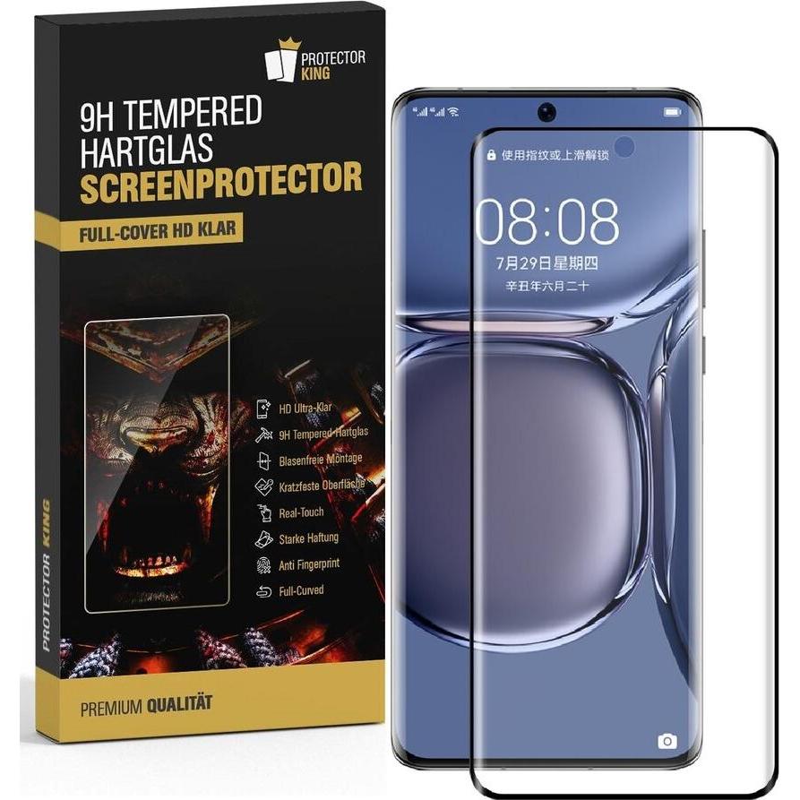 Thumbnail - Protectorking 1x echtes Tempered 9H Panzerhartglas 3D KLAR (1 Stück, Huawei P50 Pro), Smartphone Schutzfolie