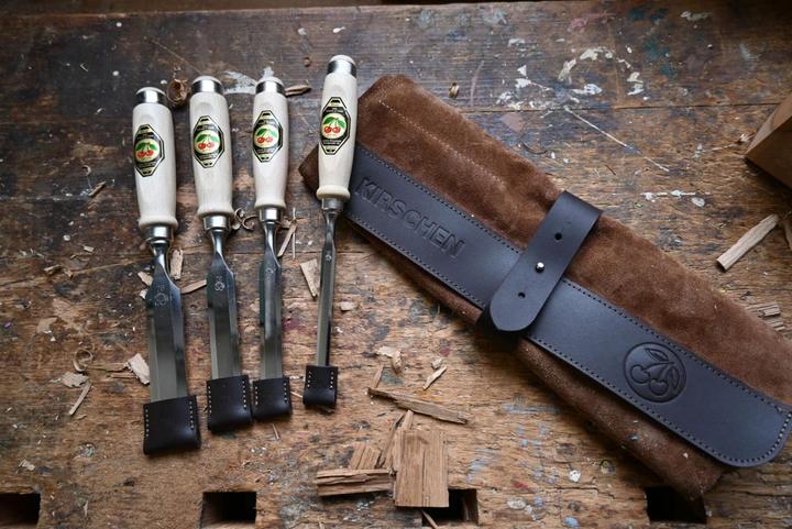 Actual product image Kirschen Chisel set 4-piece leather case 10-16-20-26 (26 mm)