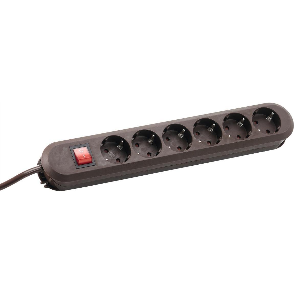 Bachmann SMART 6xCEE7/3 br, 1xswitch (6x, CEE 7/3, 1.50 m) (381.450K)