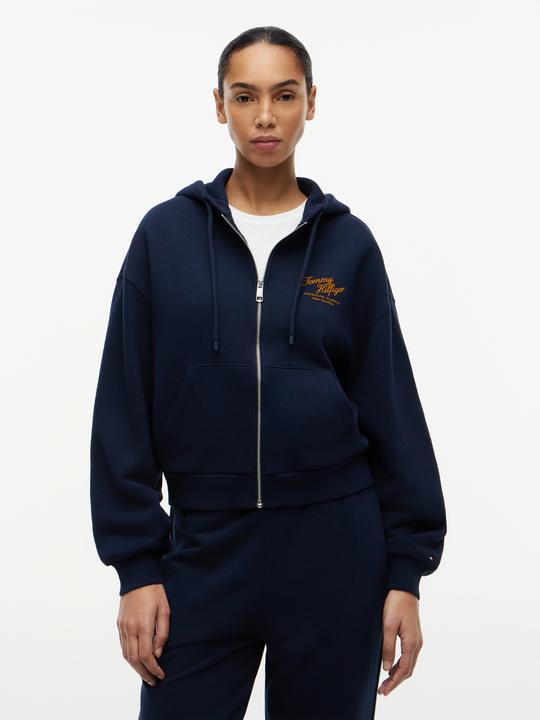 Produktbild Tommy Hilfiger Moderne Skript-Zip-Terry-Kapuzenpullover (L)