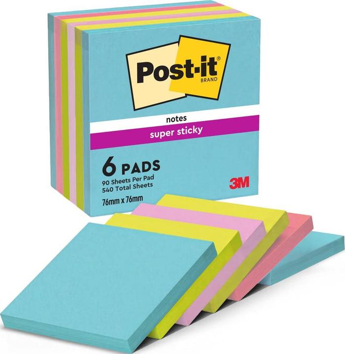 Image du produit Post-it Super Sticky (76 x 76 mm)