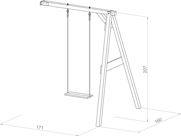 Actual product image Axi Single Attachment Swing White/Brown