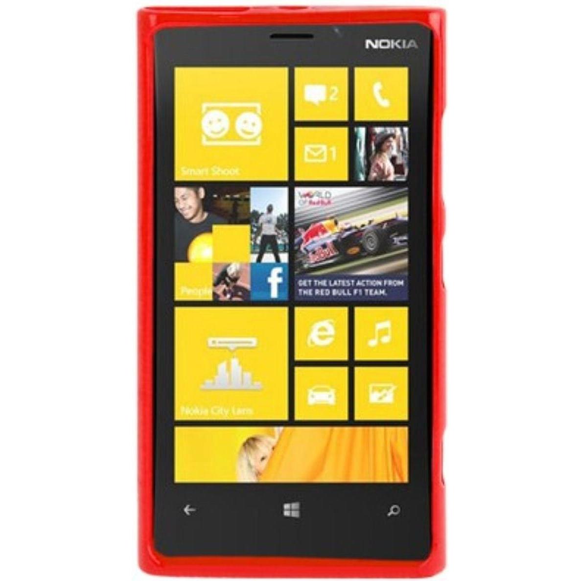 König Design Schutzhülle TPU Punkte Case für Handy Nokia Lumia 920 rot (Nokia Lumia 920), Smartphone Hülle, Rot