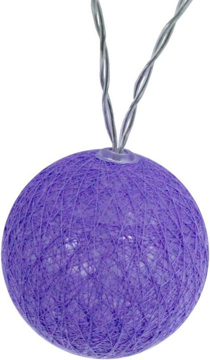 Produktbild Trenddeko Cotton Ball Lights LED-Lichterkette lila violett 20-teilig (3 m)