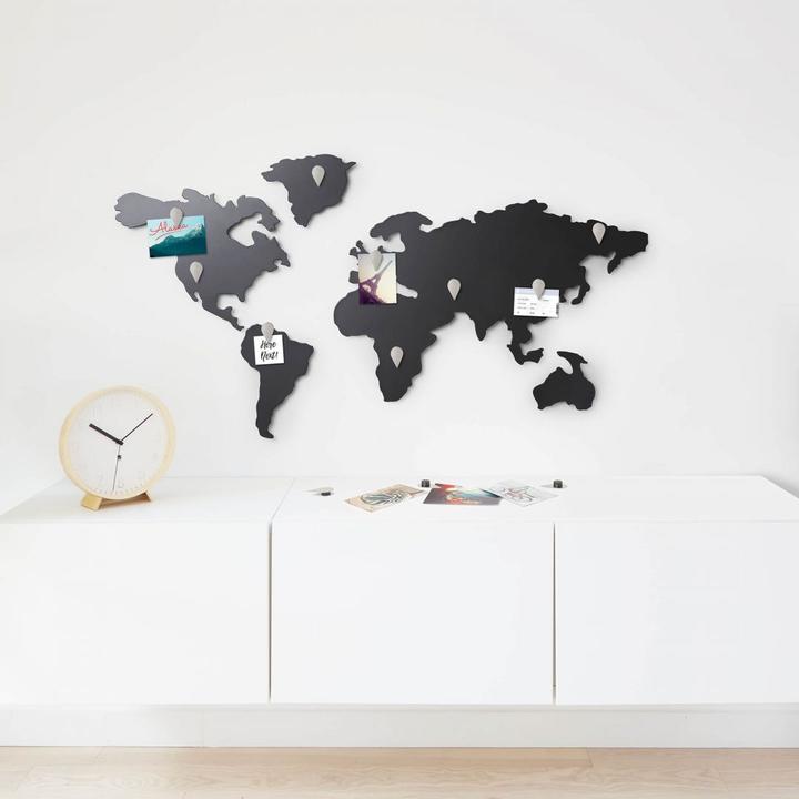 Produktbild Umbra Magnetische Weltkarte Mappit Titanium