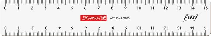 Actual product image Brunnen Flexi 15 cm ruler, crystal clear (15 cm, Plastic)
