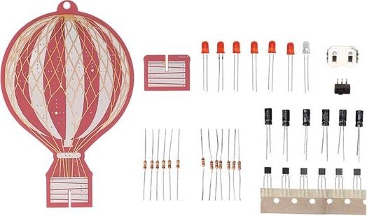 Produktbild Whadda Heissluftballon im Retro-Design - Lern-Bausatz zum Löten (Elektronikkit)